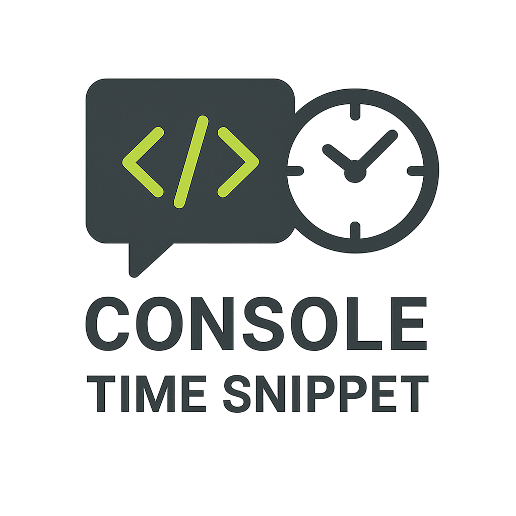 Console Time Snippet